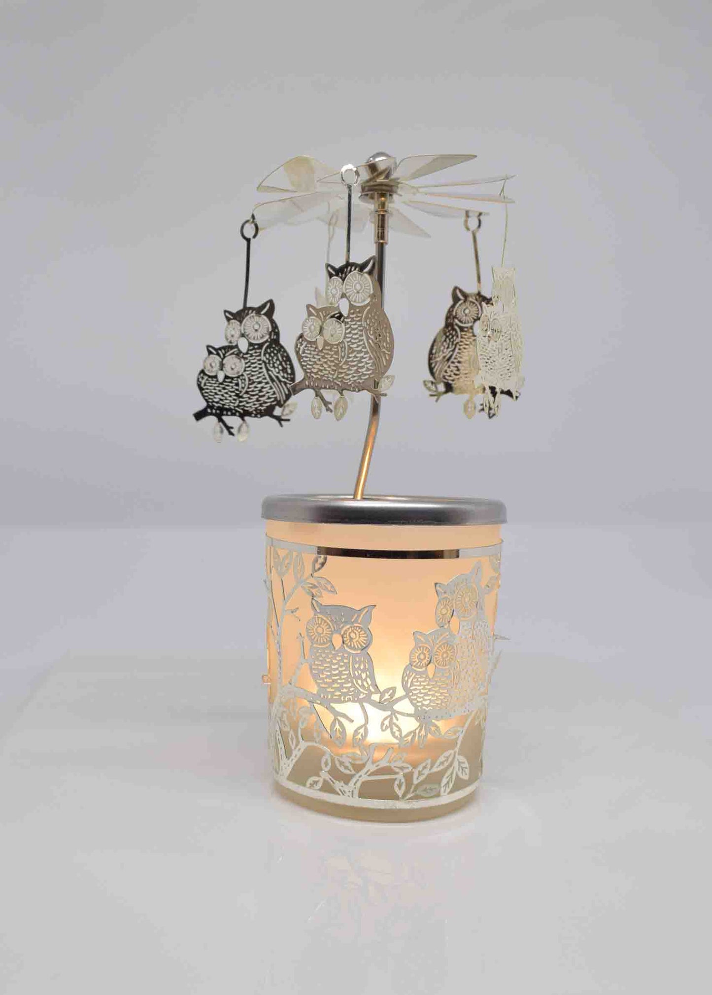 Double Owl Tea Light Carousel - Pixi Daisy