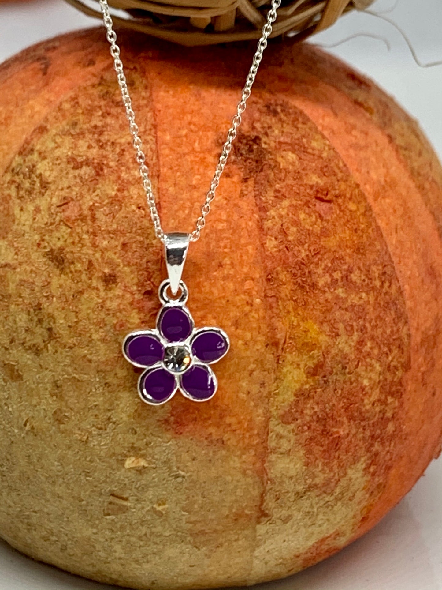 Children's Purple Flower Necklace from Pixi Daisy