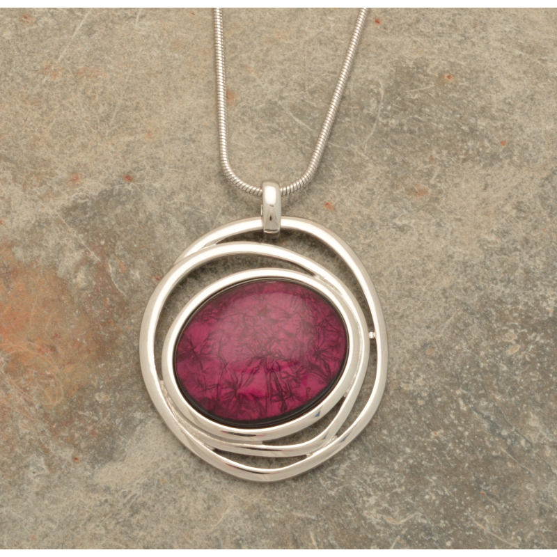 Miss Milly Long Purple Swirl Necklace from Pixi Daisy