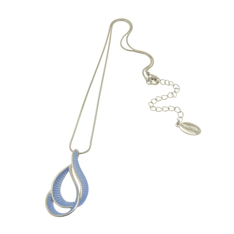 Miss Milly Denim Blue Teardrop Necklace from Pixi Daisy