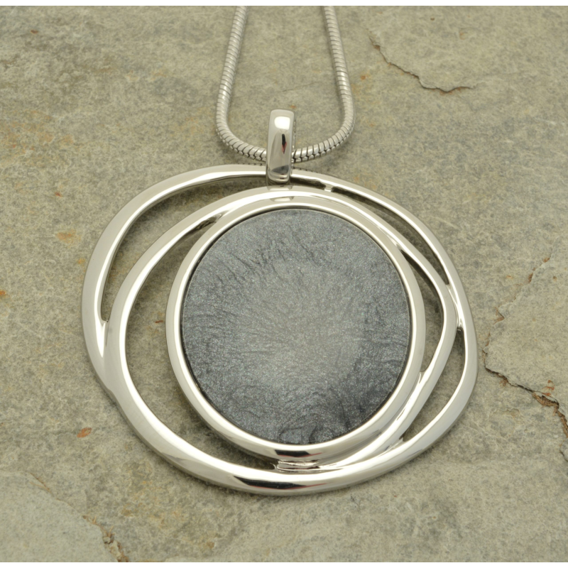Miss Milly Long Grey Swirl Necklace from Pixi Daisy