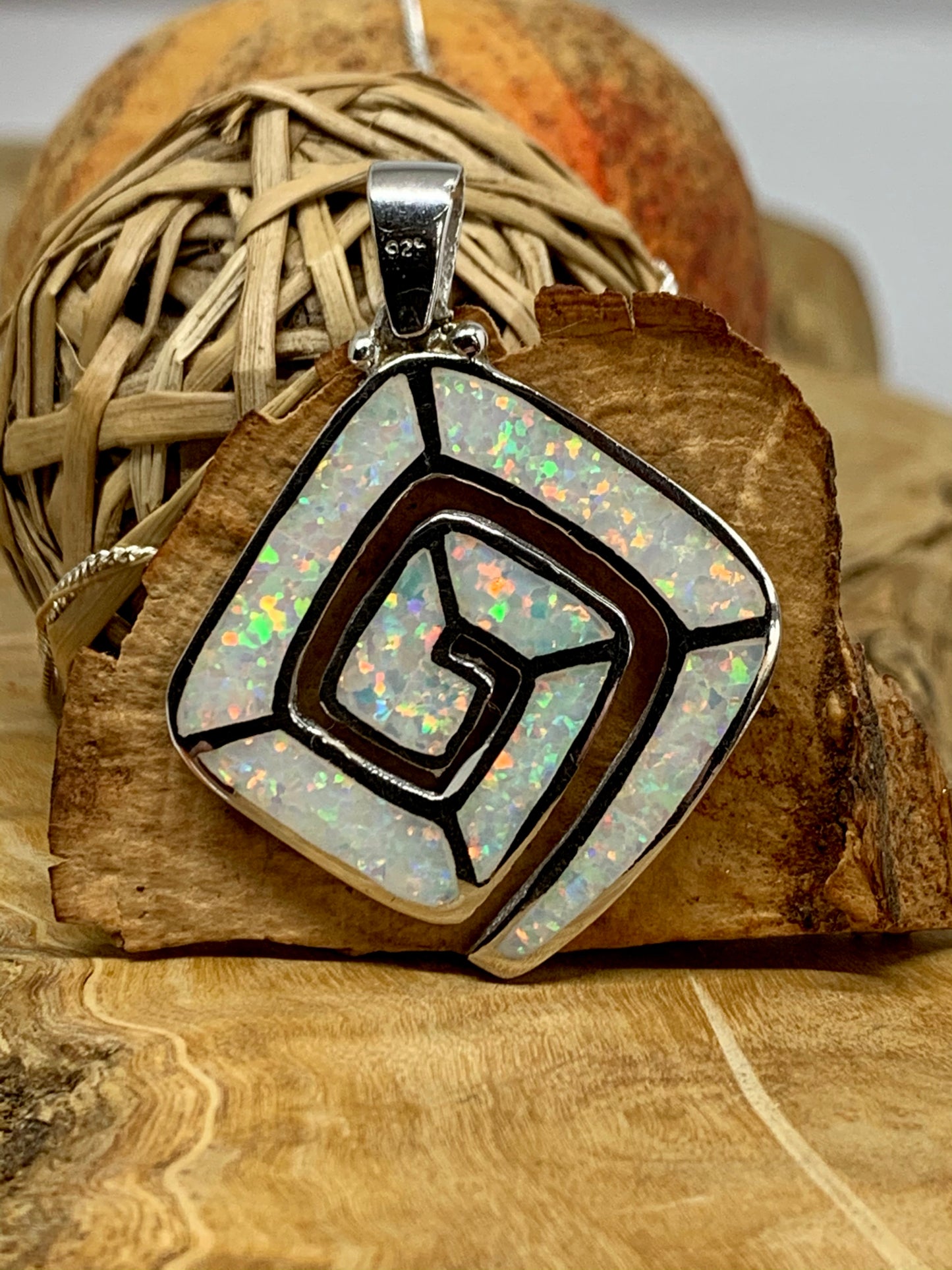 White Opal Pendant from Pix Daisy