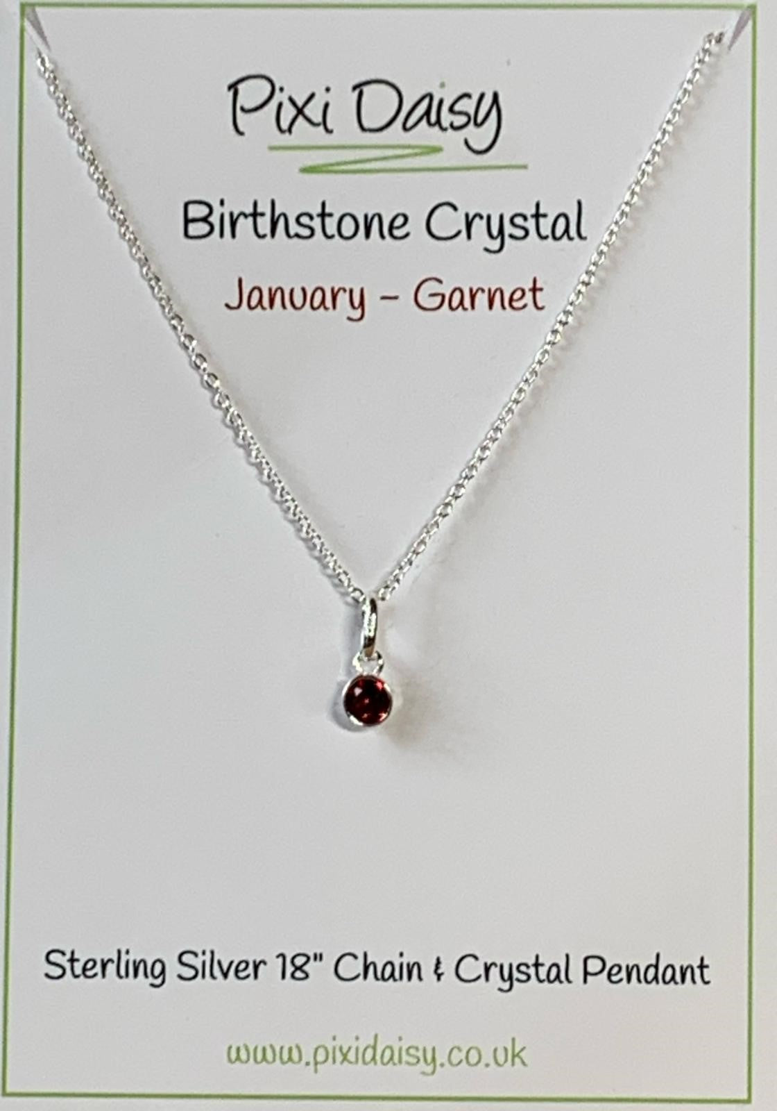 Sterling Silver January Birthstone Necklace