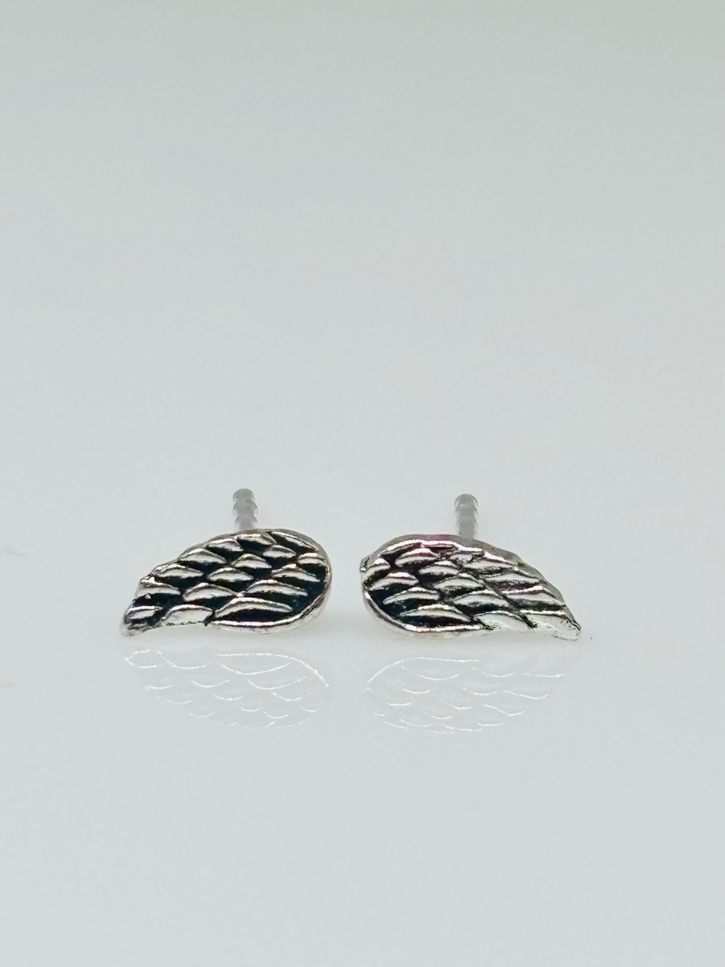 Dainty Angel Wings Sterling Silver Ear Studs