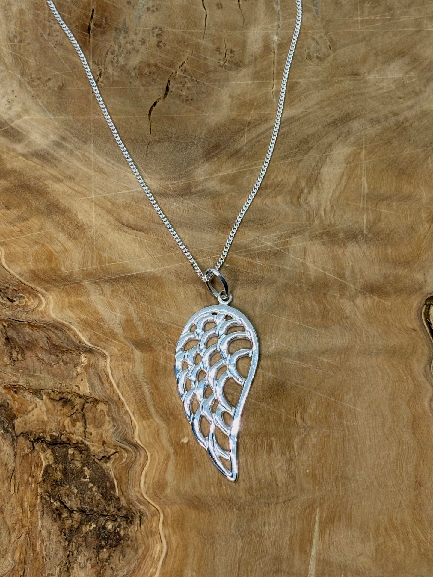 Silver angel wing necklace from Pixi Daisy