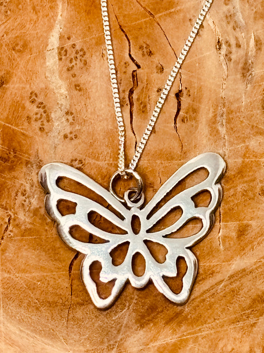 Silver butterfly pendant from Pixi Daisy