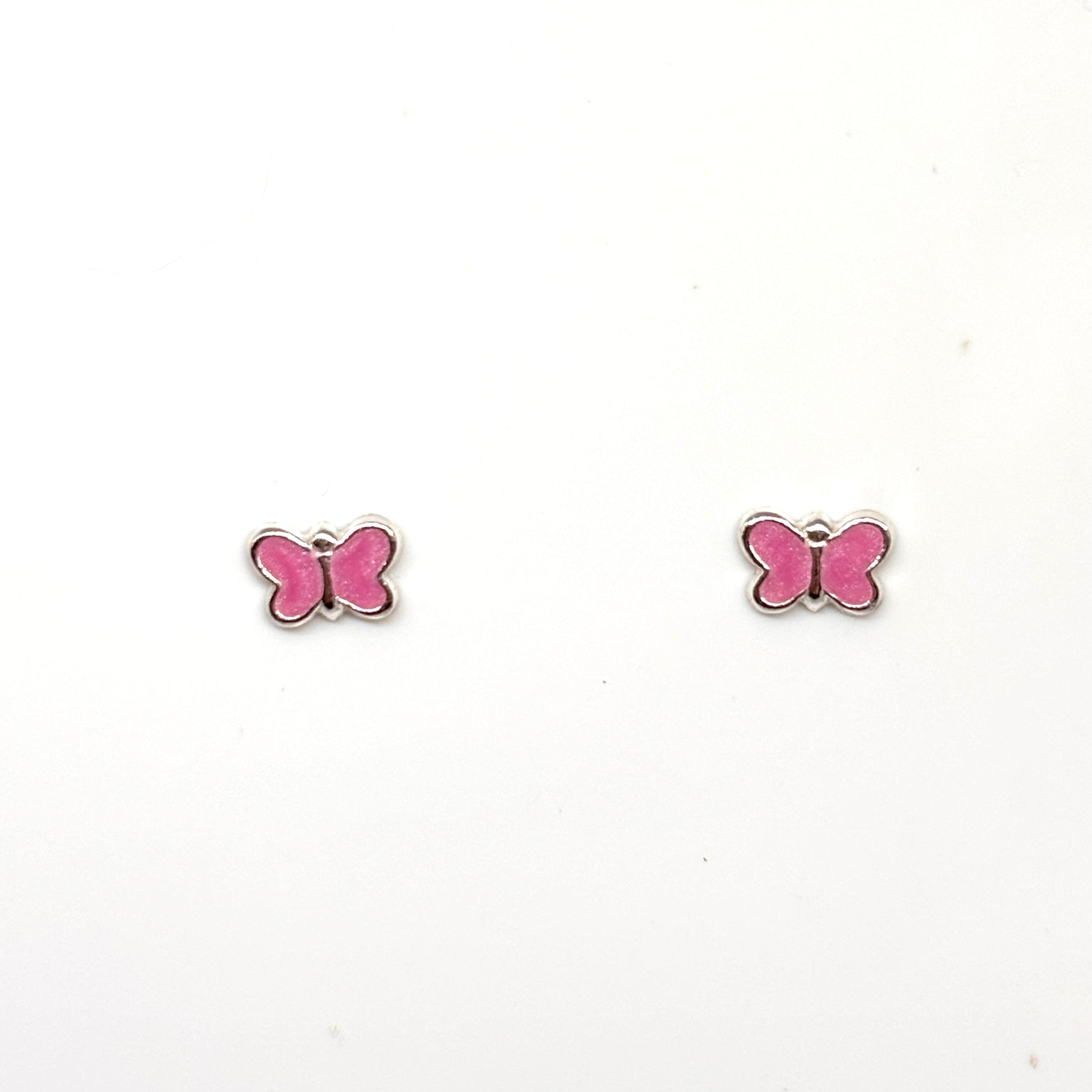 Pink butterfly-shaped earrings from Pixi Daisy