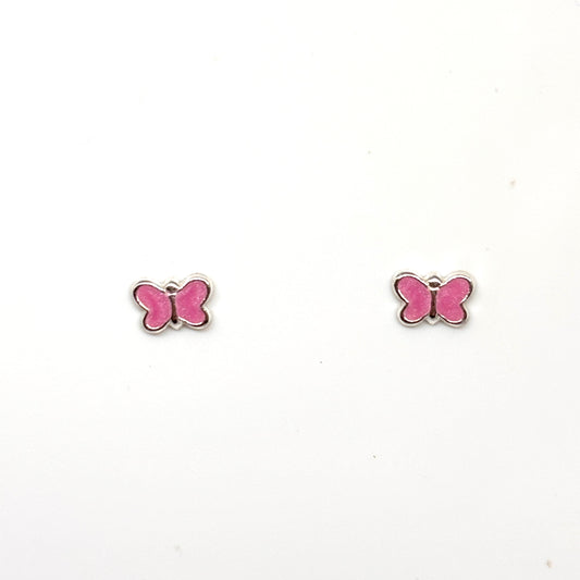 Pink butterfly-shaped earrings from Pixi Daisy