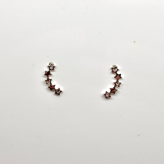 Crescent of stars ear studs from Pixi Daisy