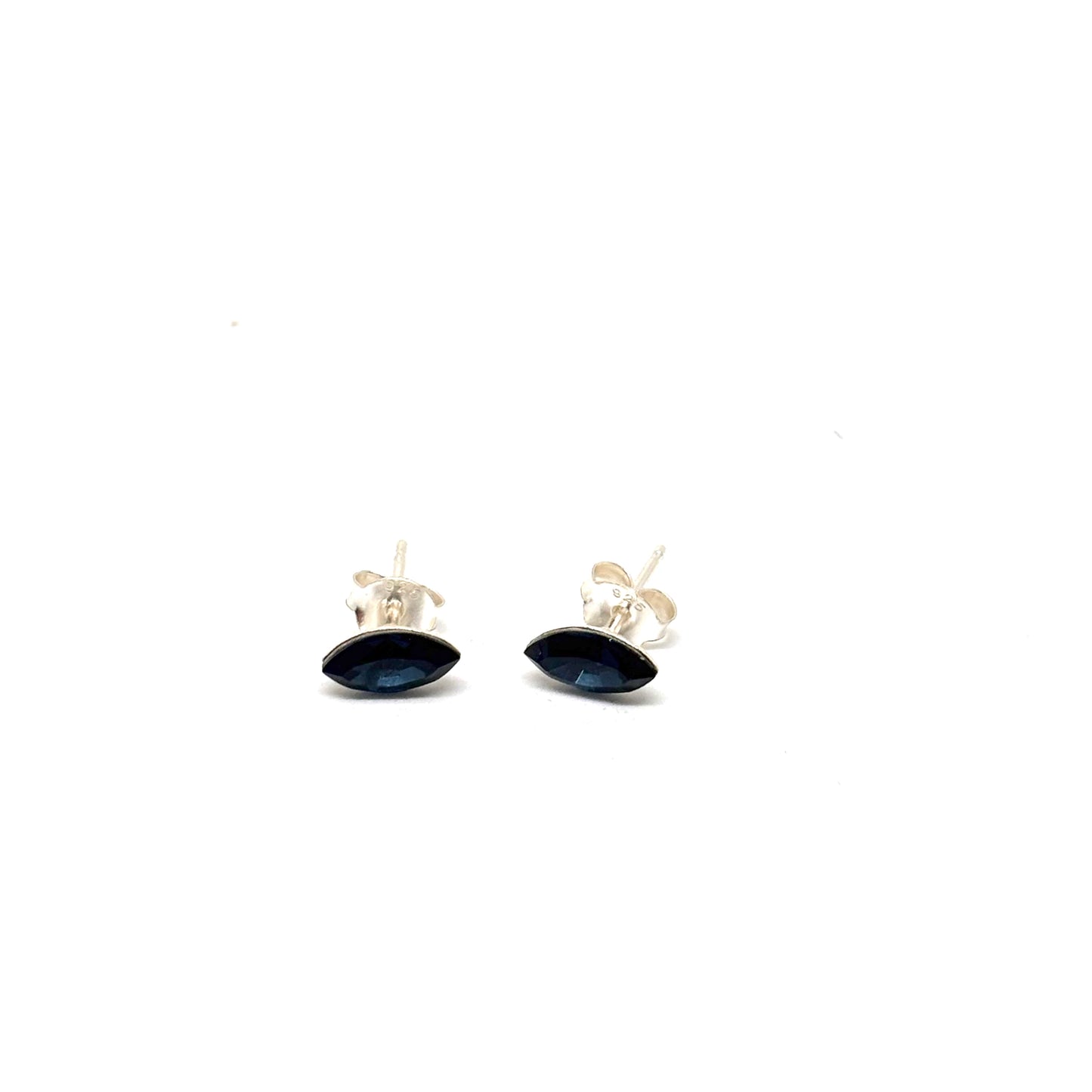 Dark Blue Crystal ear studs from Pixi Daisy