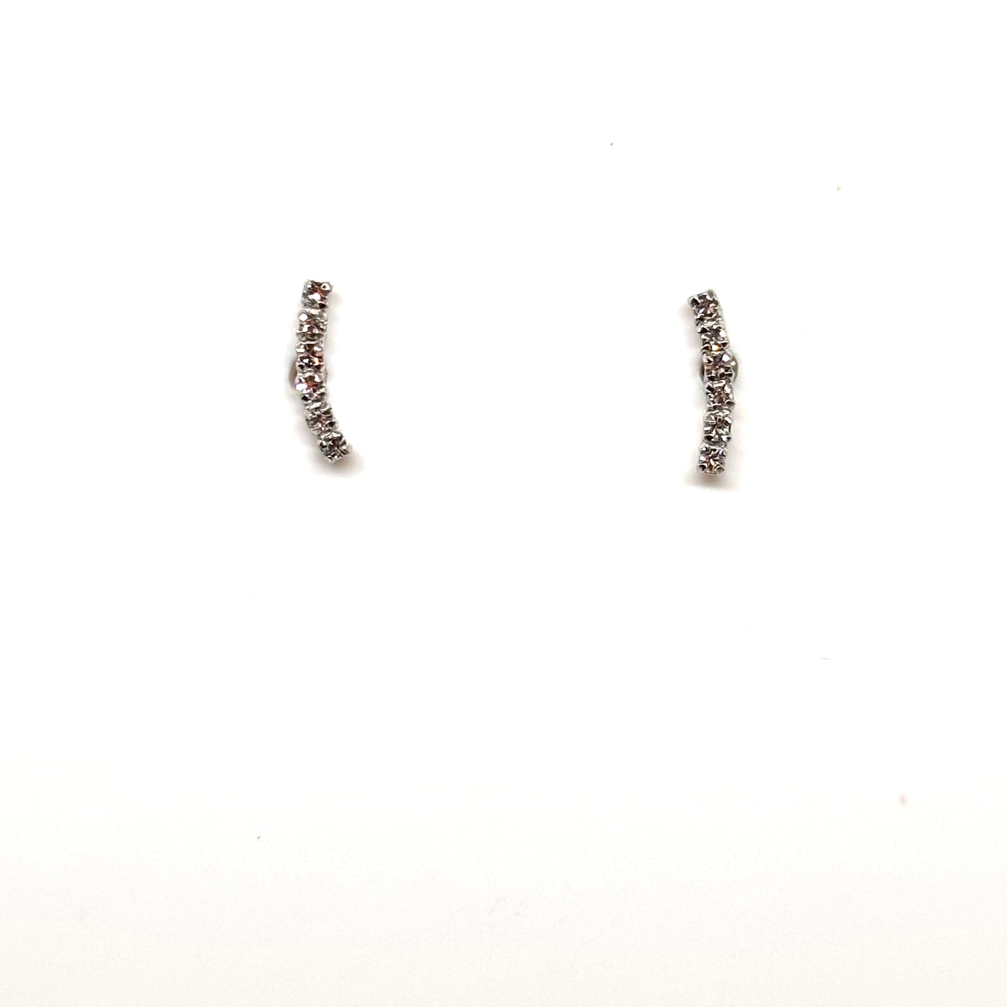 Curved crystal ear studs from Pixi Daisy