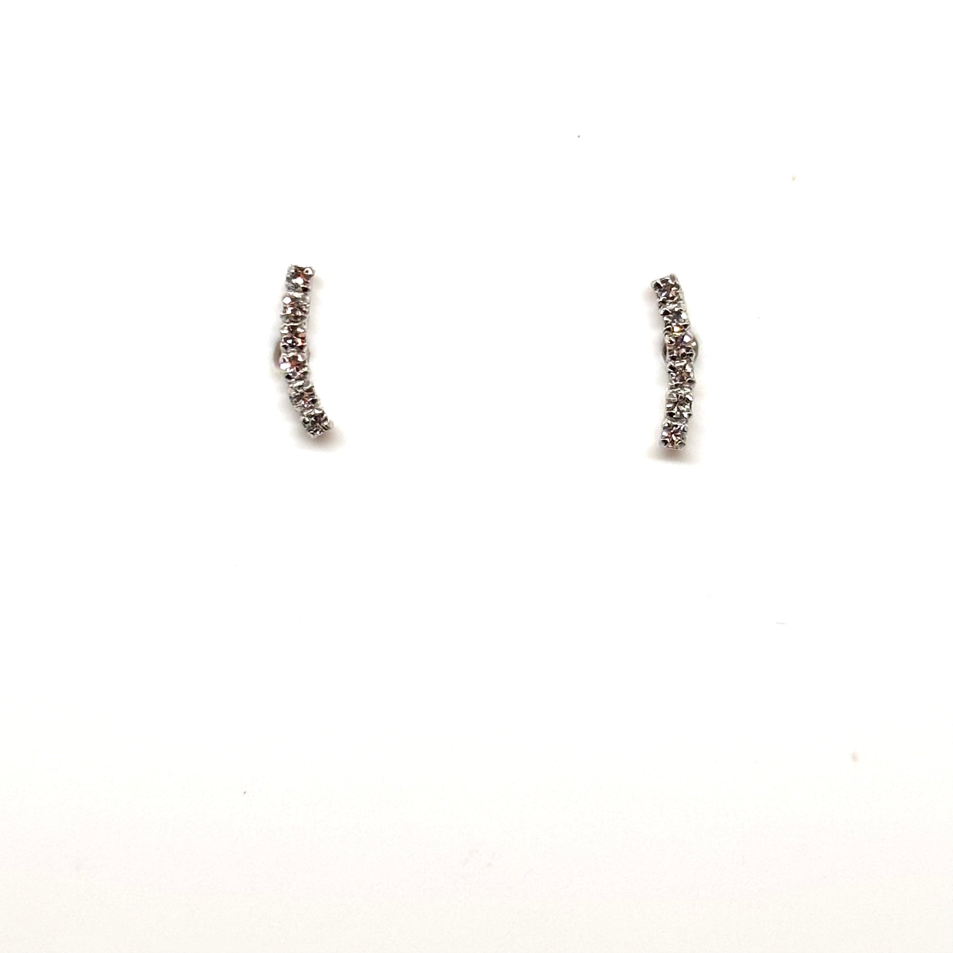 Curved crystal ear studs from Pixi Daisy