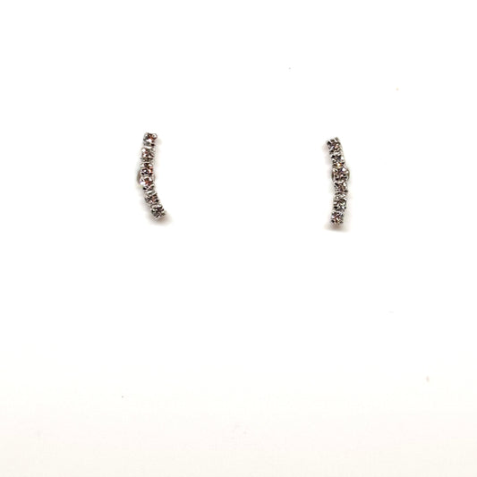 Curved crystal ear studs from Pixi Daisy