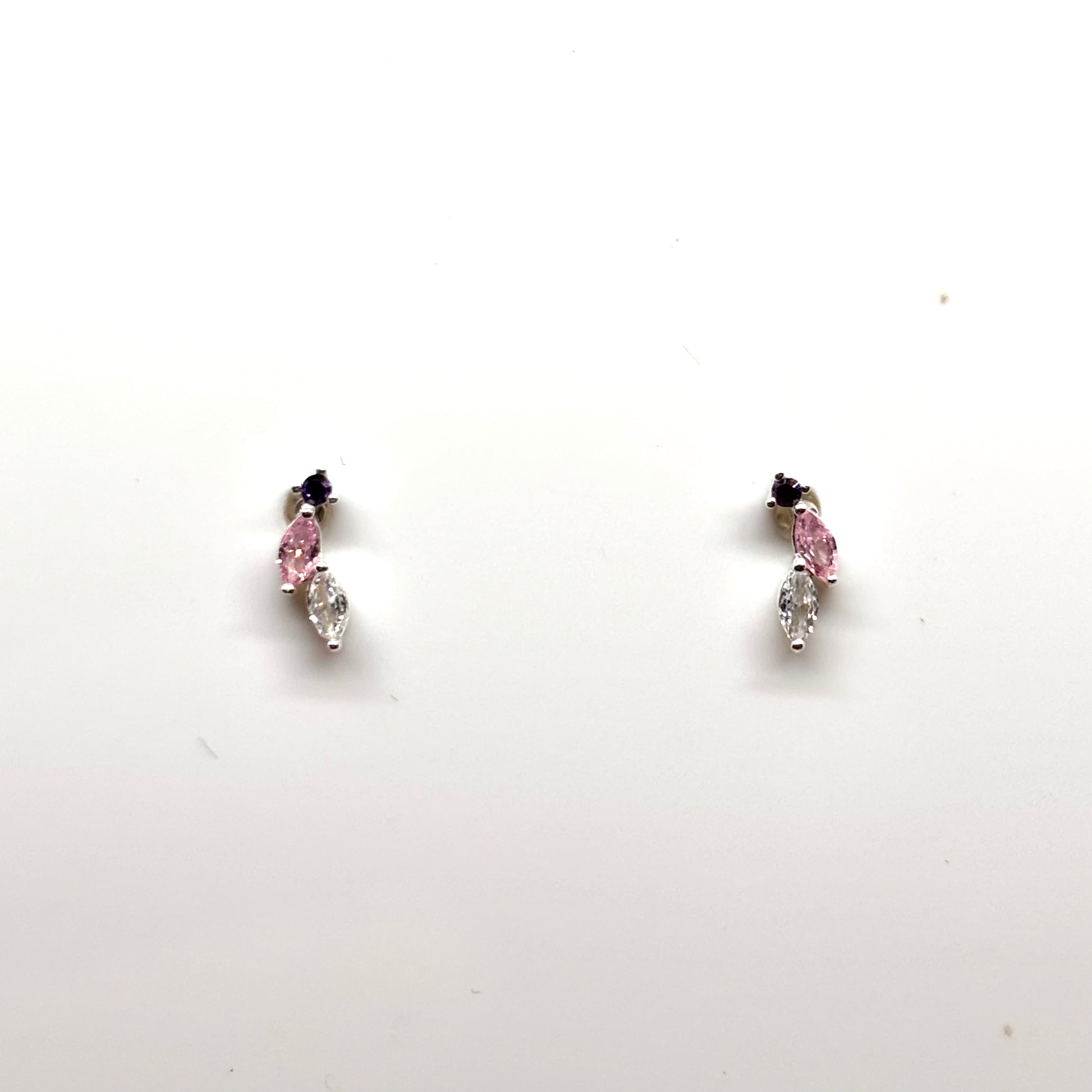 Pair of earrings with pink gemstones from Pixi Daisy