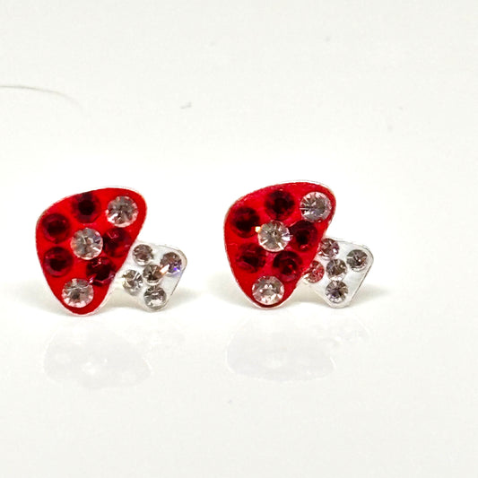 Toadstool stud earrings with crystals from Pixi Daisy
