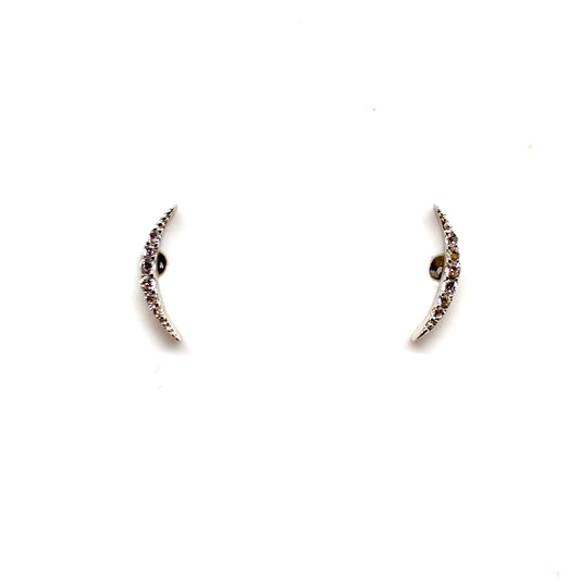 Curved crystal ear studs from Pixi Daisy