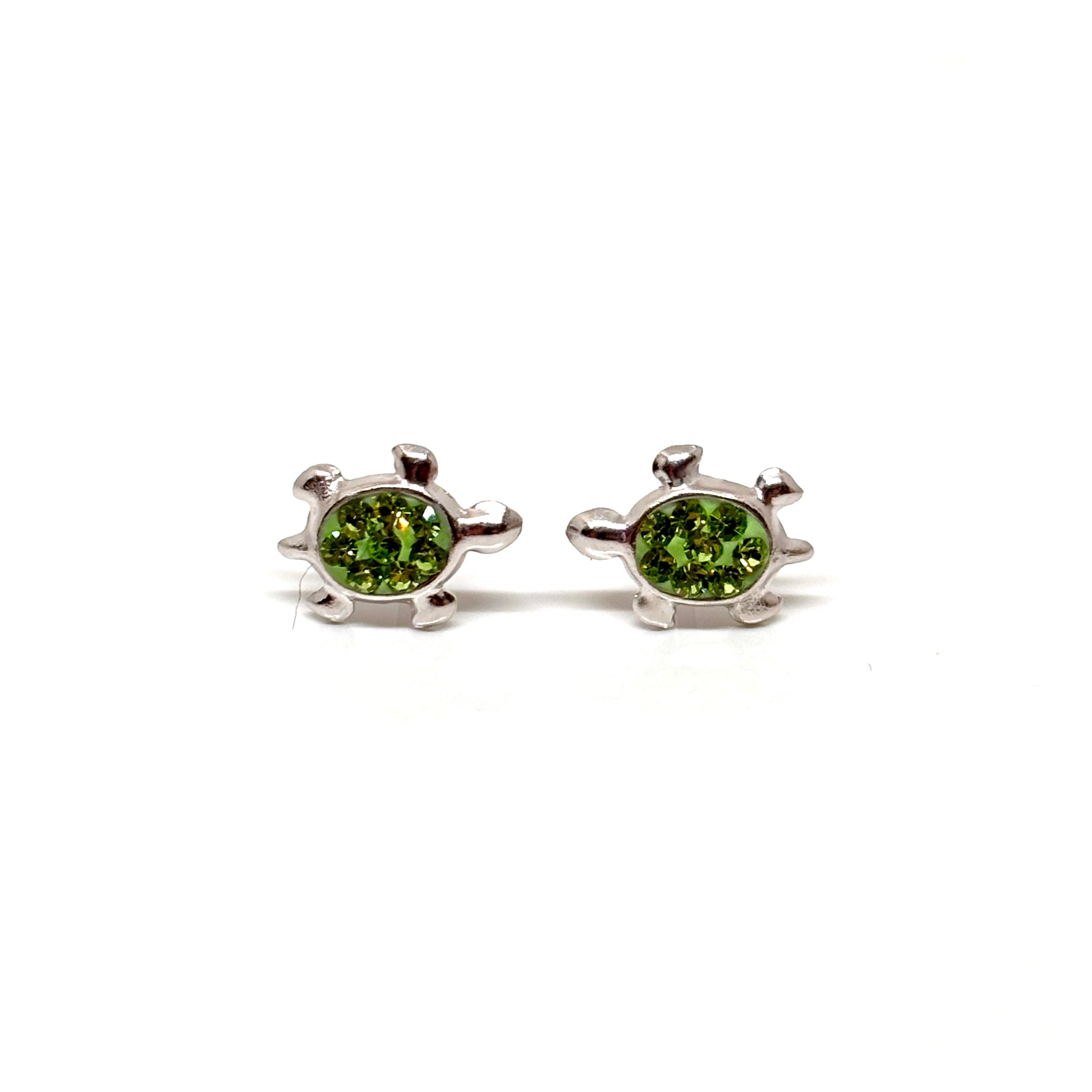 Turtles with peridot crystals from Pixi Daisy