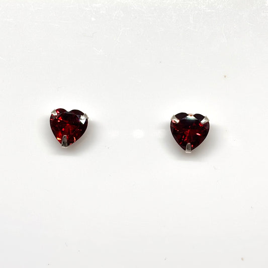 Ruby red crystal ear studs from Pixi Daisy
