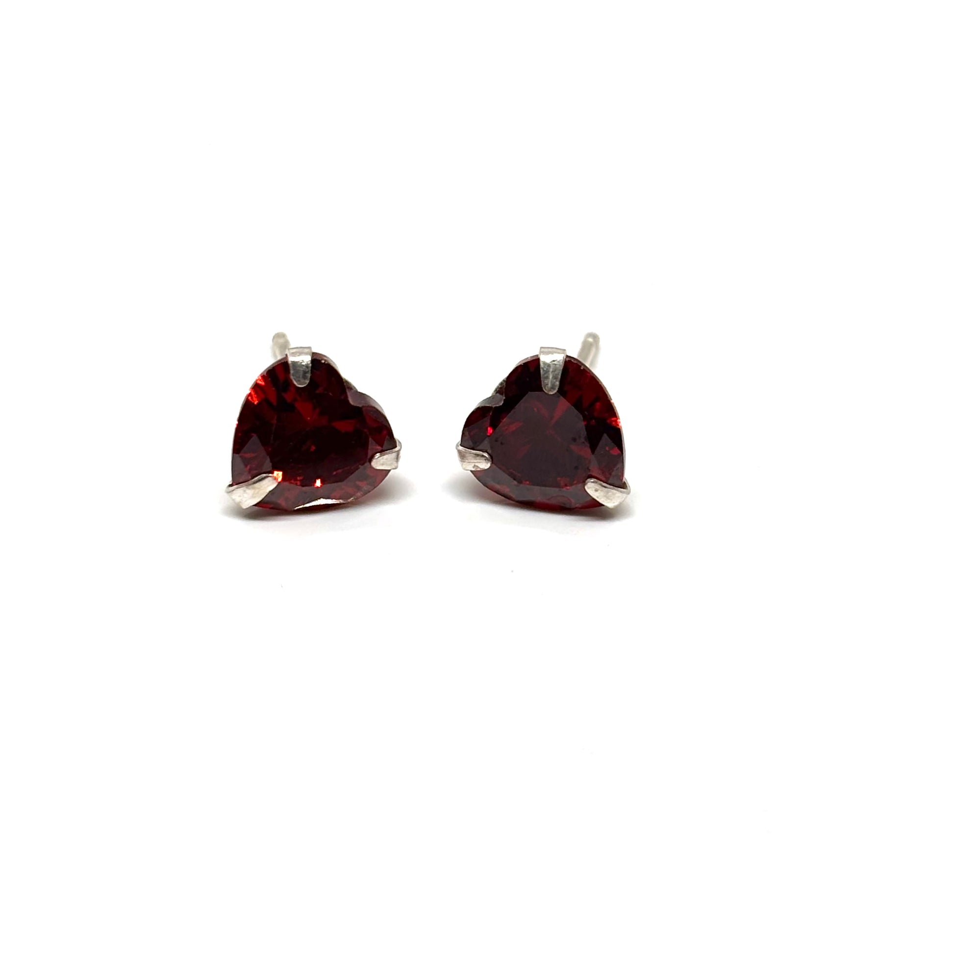 Ruby red crystal ear studs from Pixi Daisy
