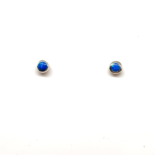 Small blue opal ear studs from Pixi Daisy