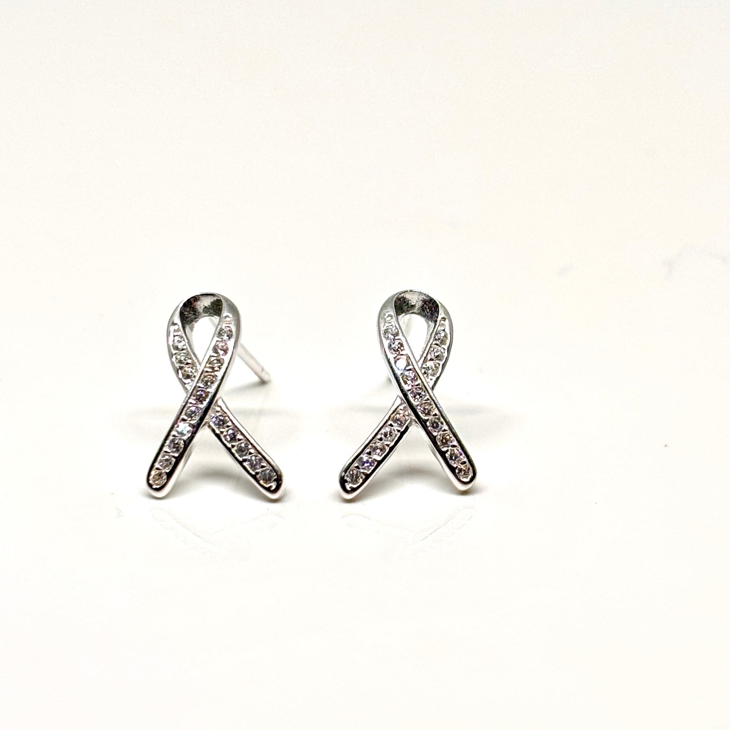 Crystal bow ear studs from Pixi Daisy