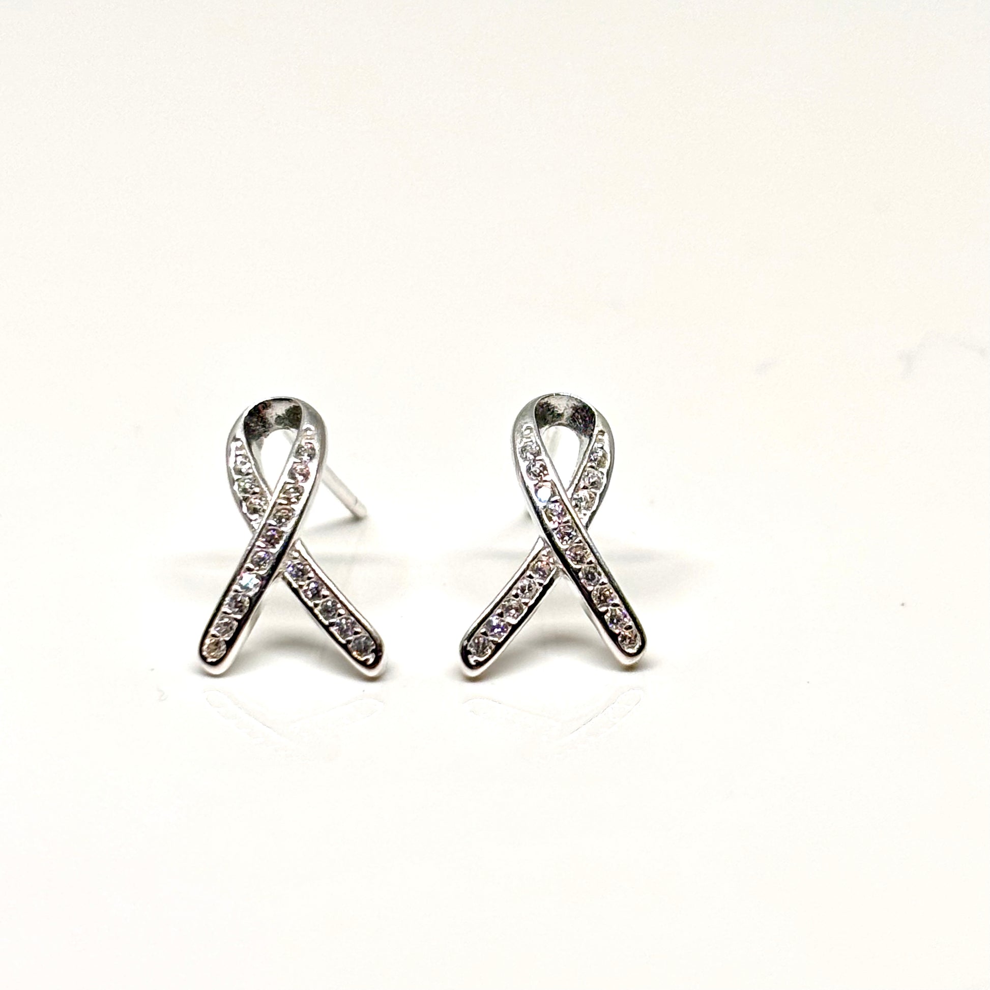 Crystal bow ear studs from Pixi Daisy