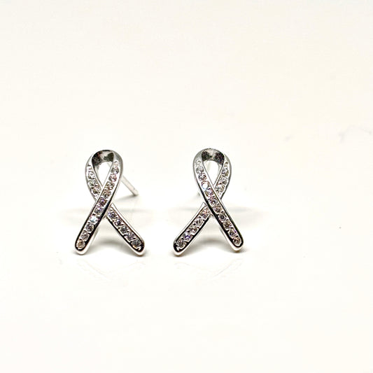 Crystal bow ear studs from Pixi Daisy