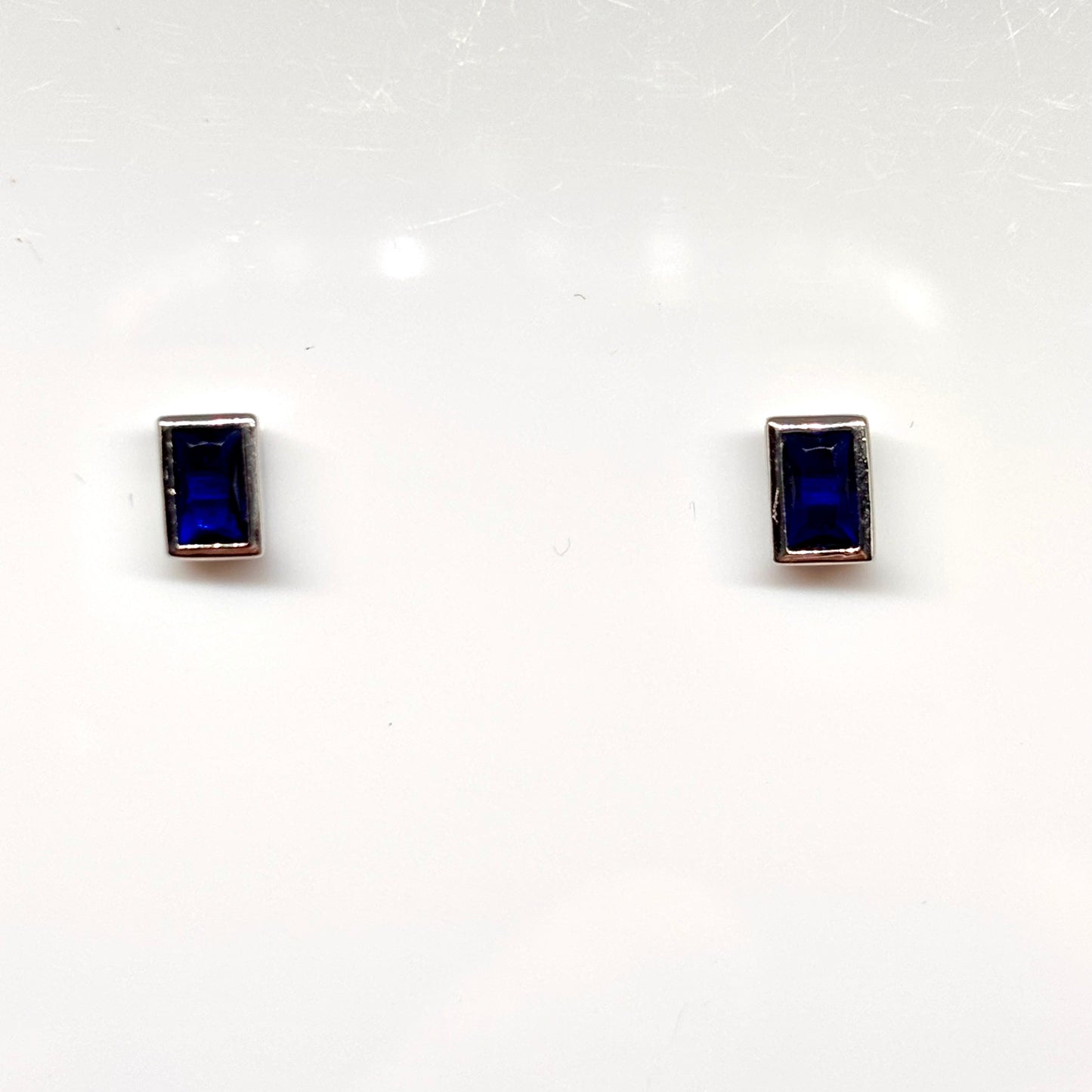 Crystal blue oblong earrings from Pixi Daisy