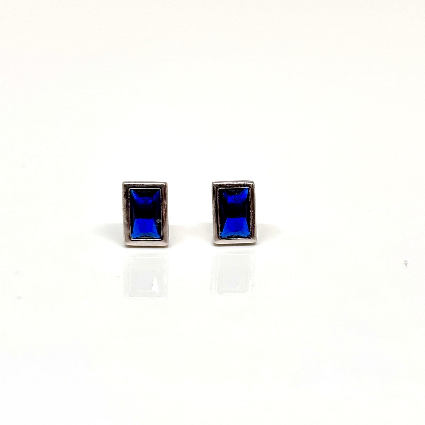 Crystal blue oblong earrings from Pixi Daisy