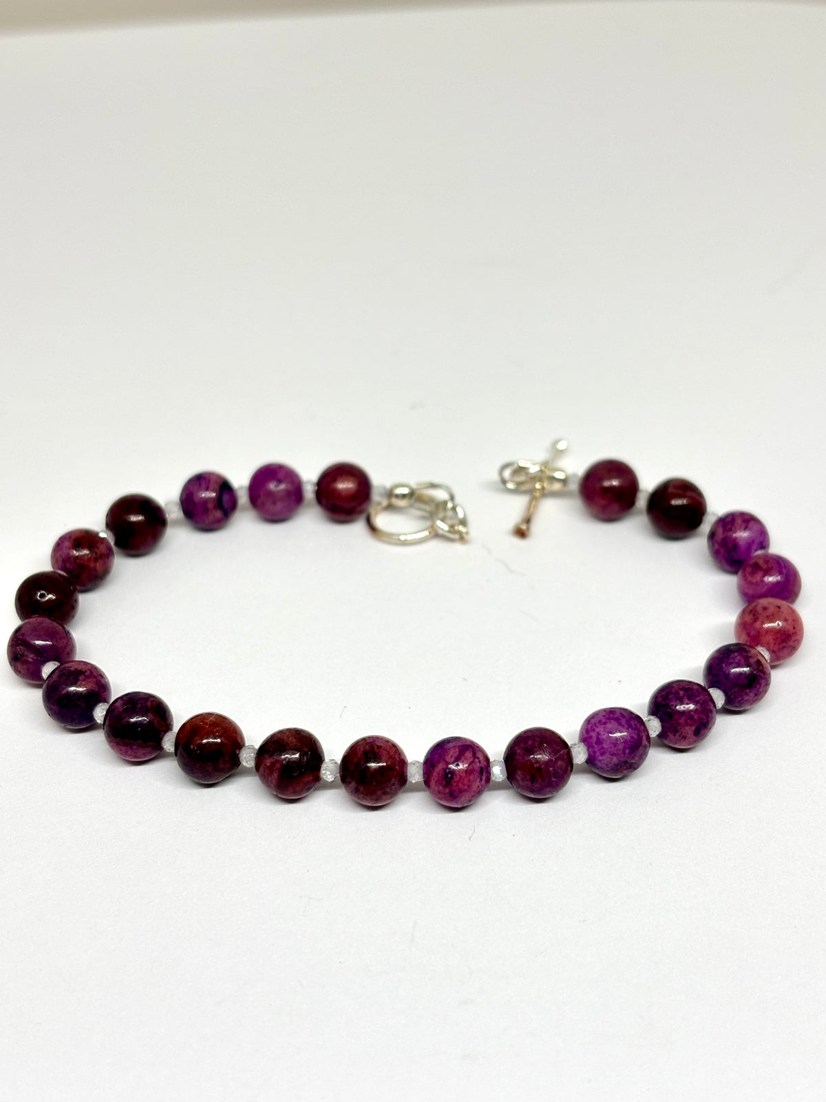 Purple crazy lace agate bracelet from pixi daisy