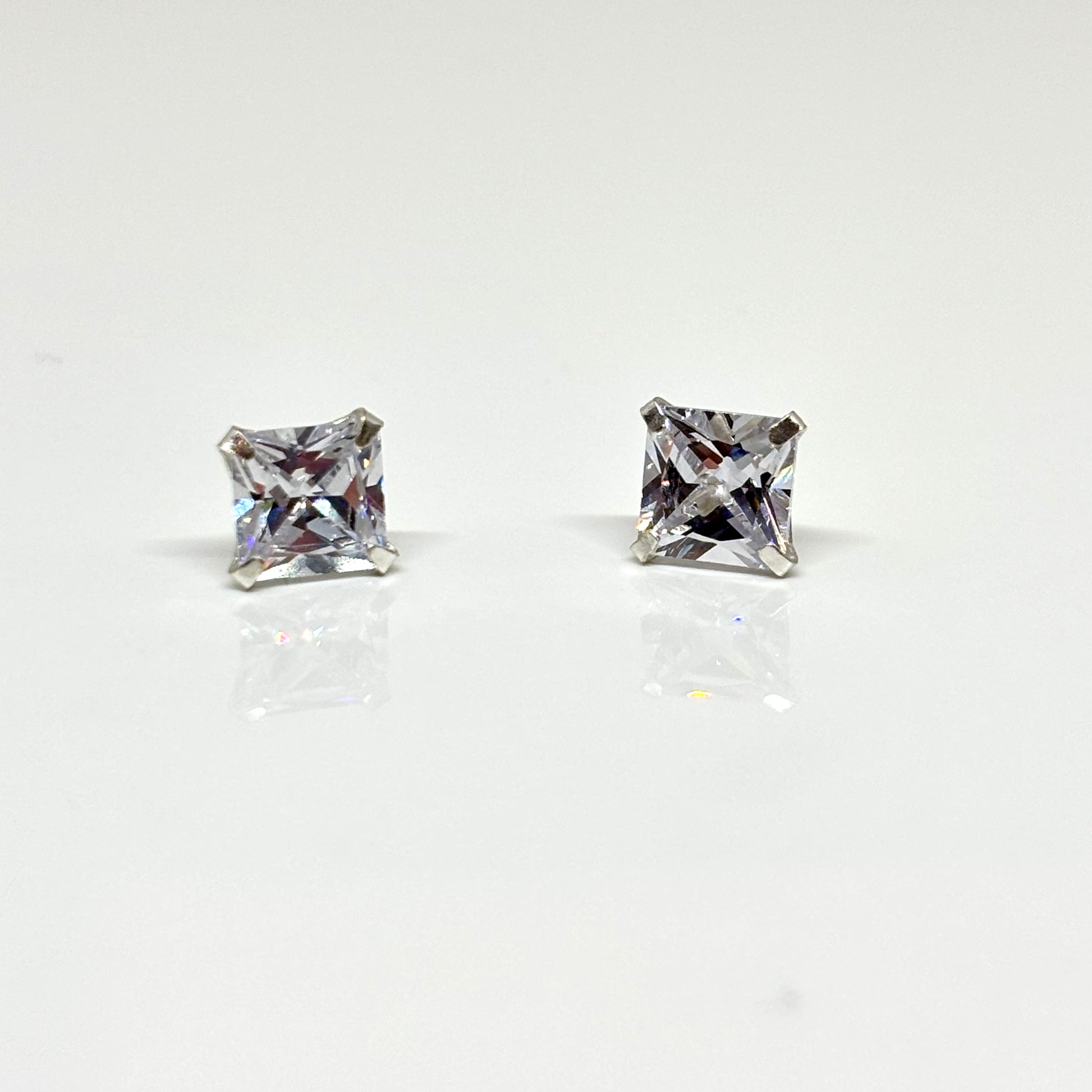 Square crystal ear studs from Pixi Daisy
