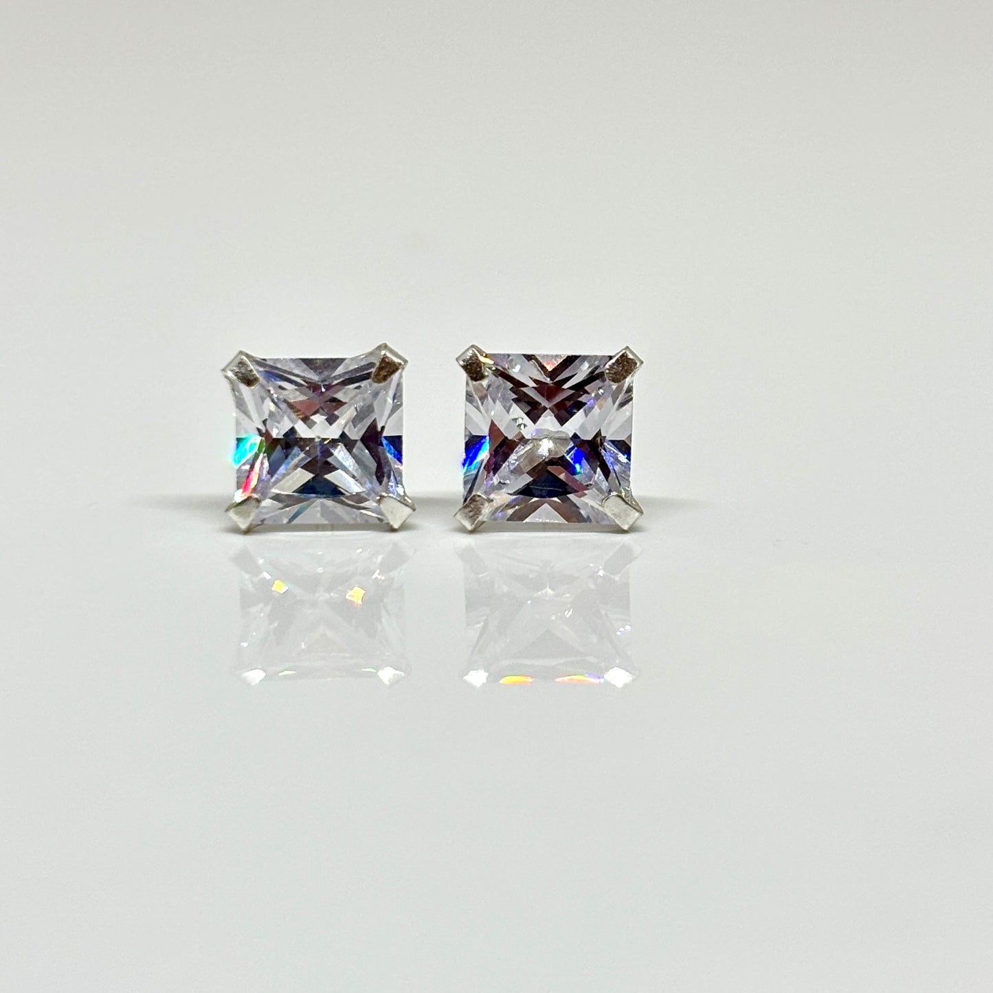 Square crystal ear studs from Pixi Daisy