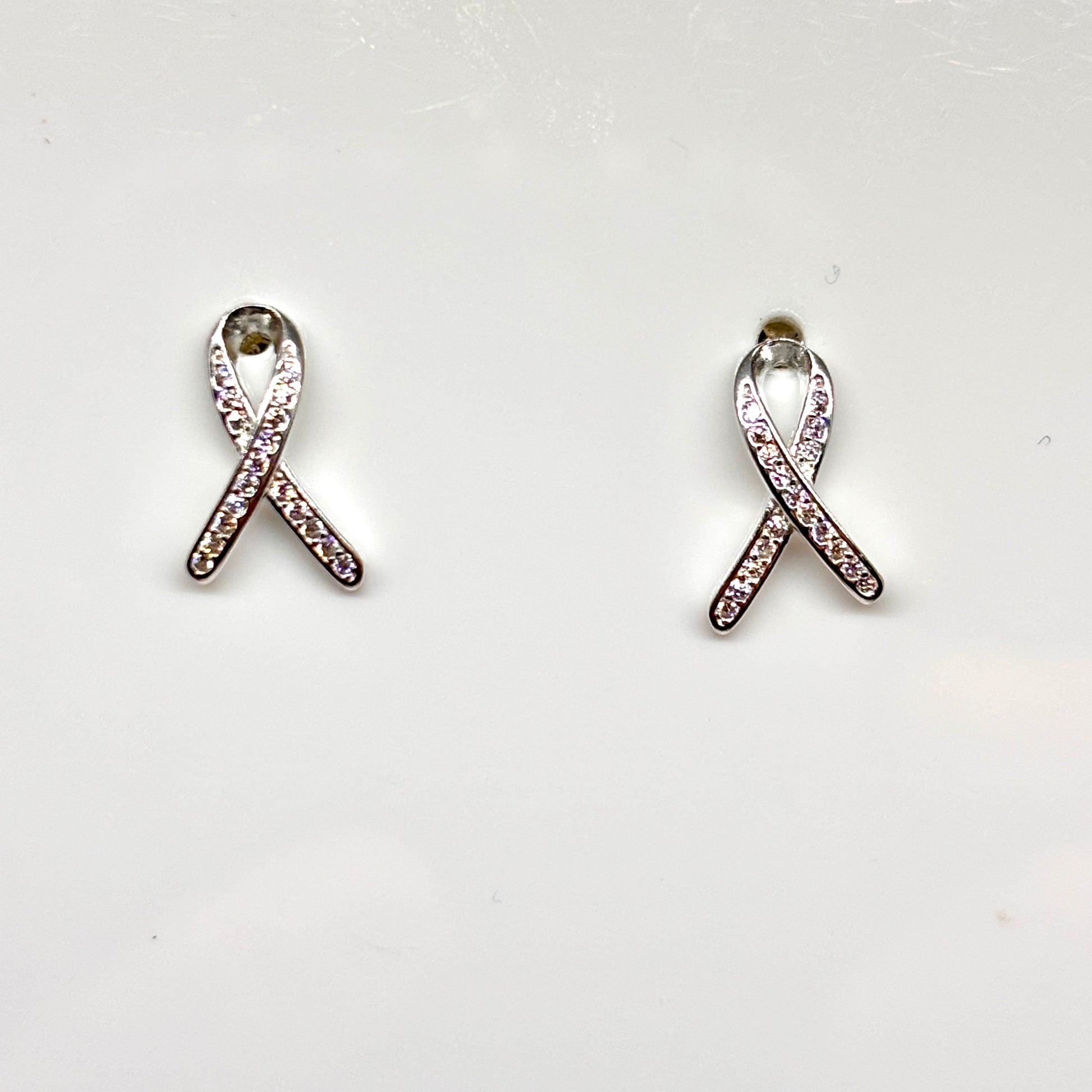 Crystal bow ear studs from Pixi Daisy