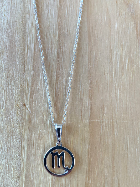 Sterling Silver Scorpio Zodiac Necklace