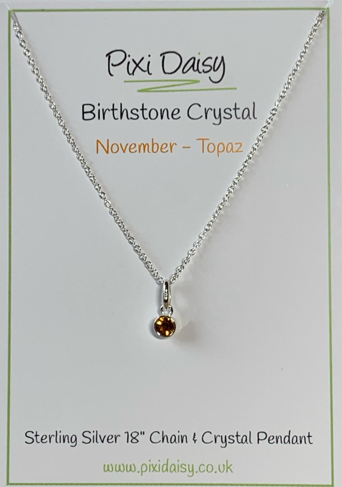 Sterling Silver November Birthstone Necklace