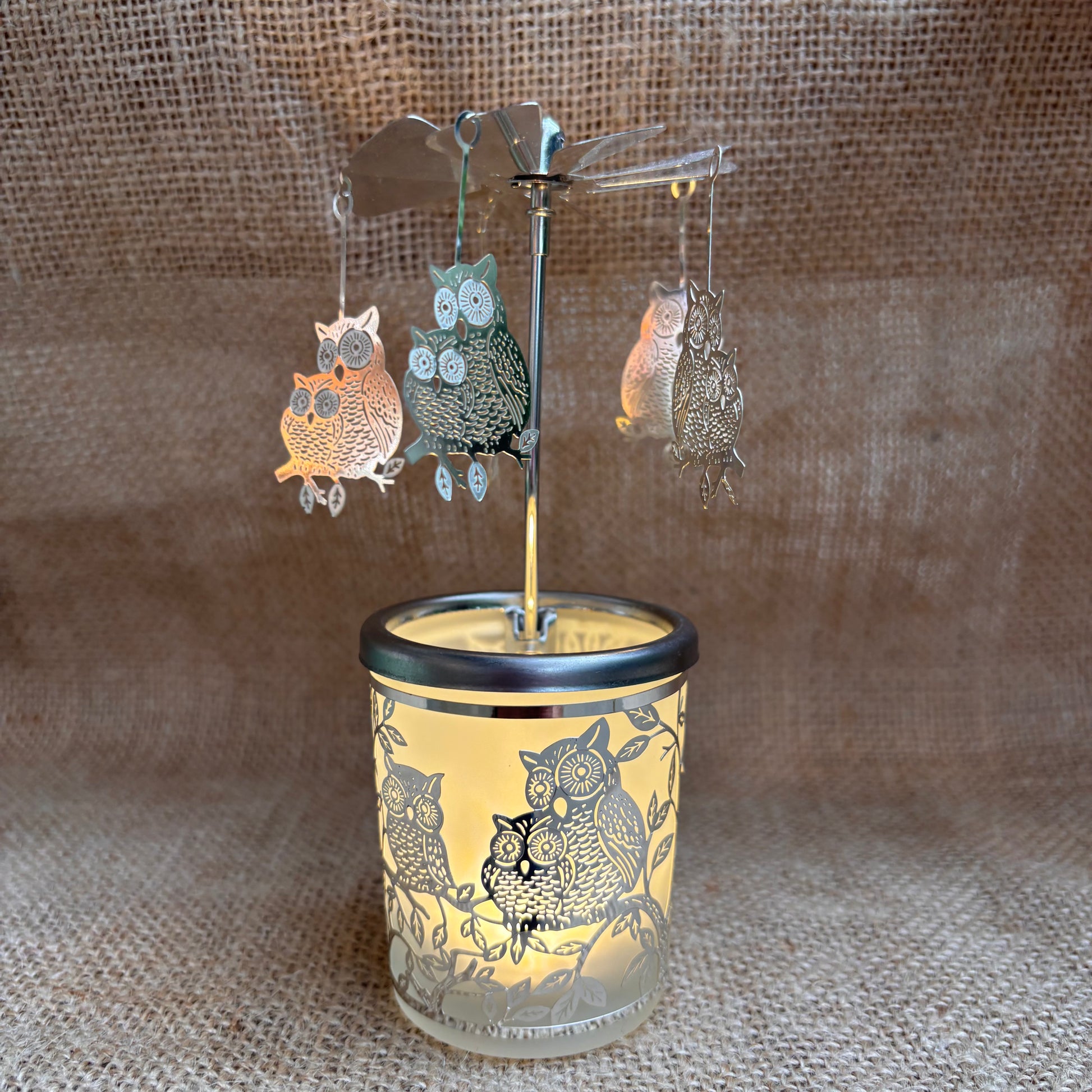 Double Owl Tea Light Carousel - Pixi Daisy