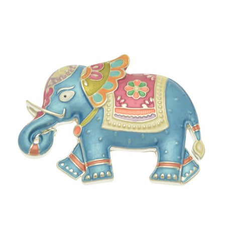 Miss Milly blue elephant magnetic brooch from Pixi Daisy