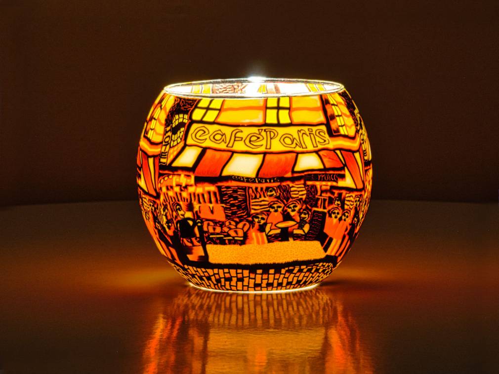 Cafe Paris globe tea light candle holder from Pixi Daisy
