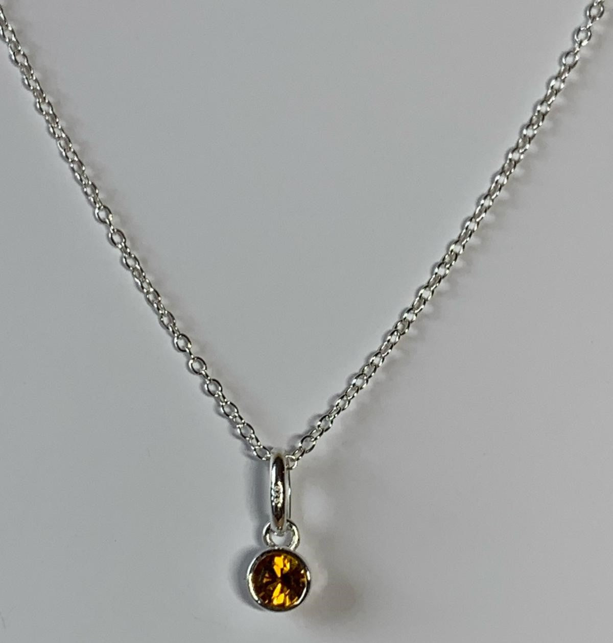 Sterling Silver November Birthstone Necklace