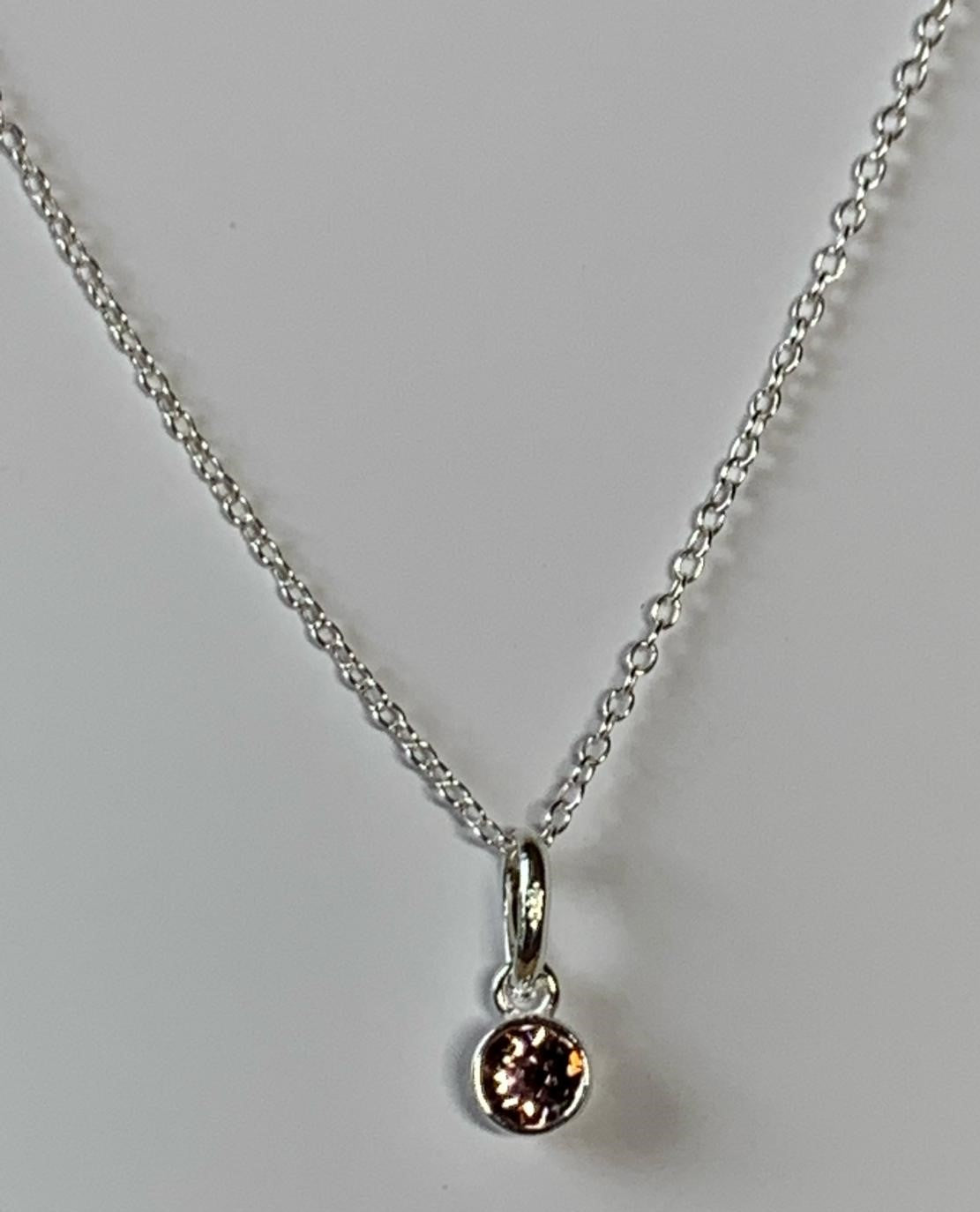Sterling Silver June Birthstone Necklace
