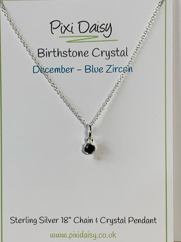 Sterling Silver December Birthstone Necklace