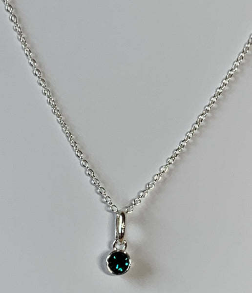 Sterling Silver May Birthstone Necklace