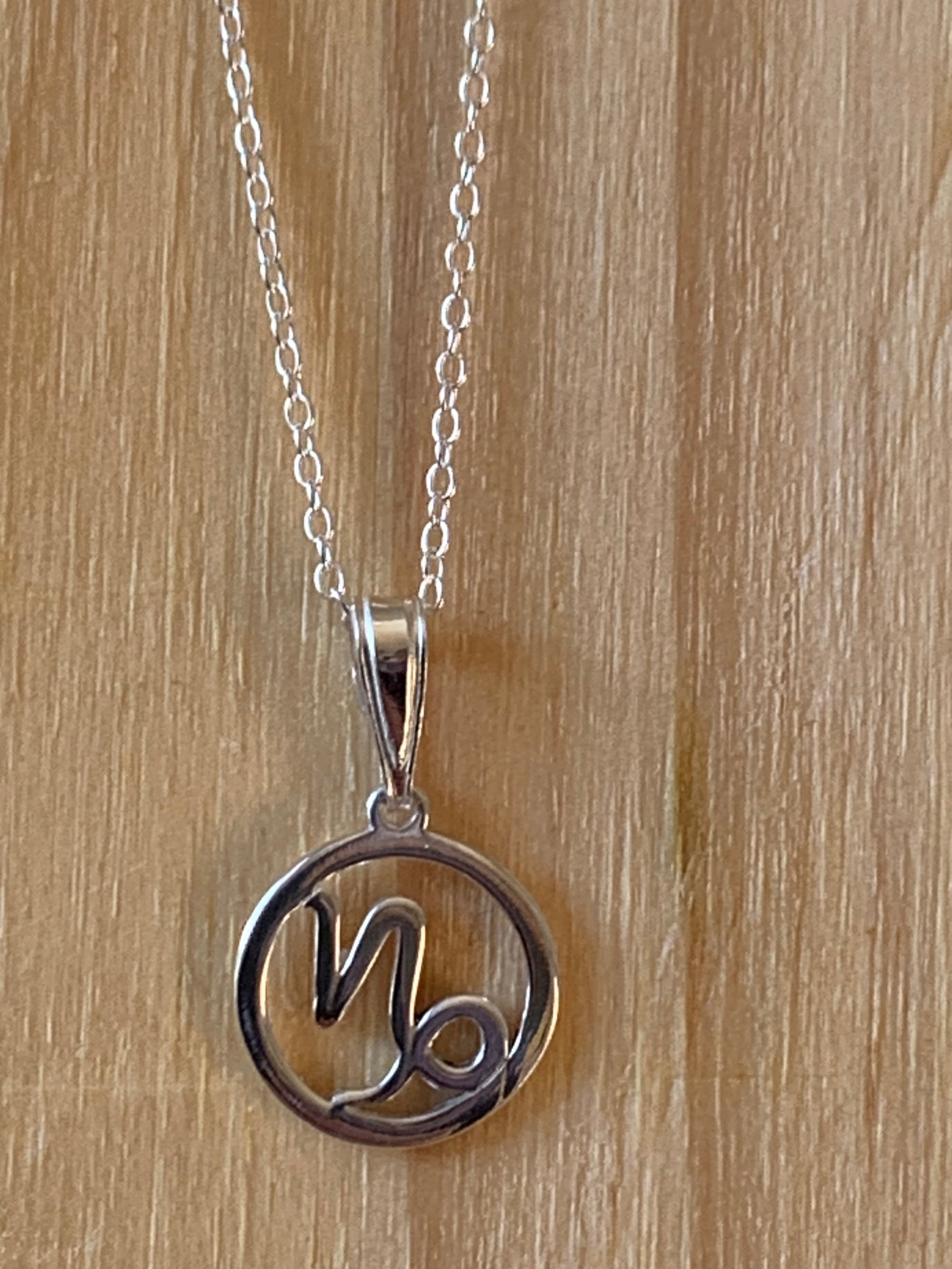 Sterling Silver Capricorn Zodiac Necklace