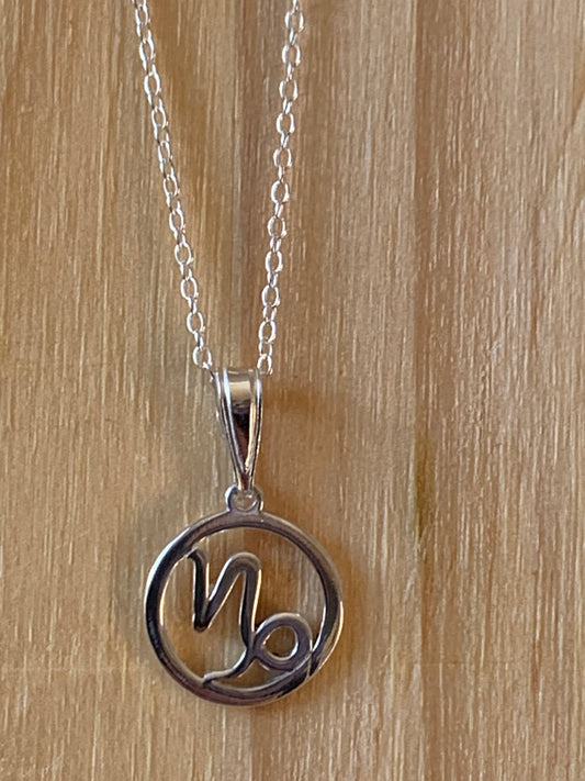 Sterling Silver Capricorn Zodiac Necklace