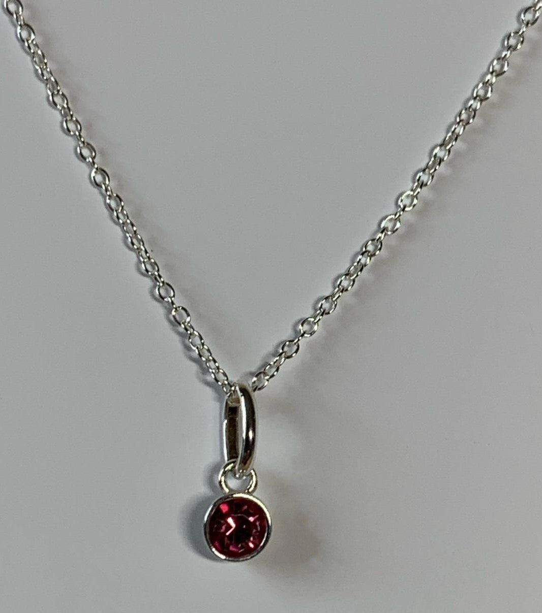 Sterling Silver October Birthstone Necklace