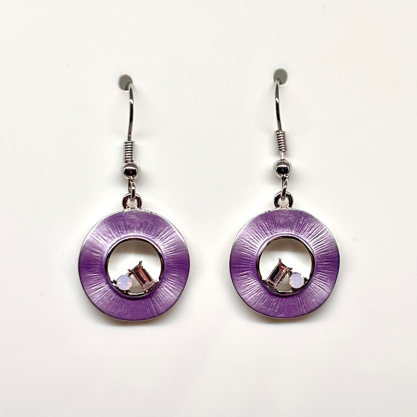 Miss Milly Light Purple Crystal Hoop earrings from Pixi Daisy