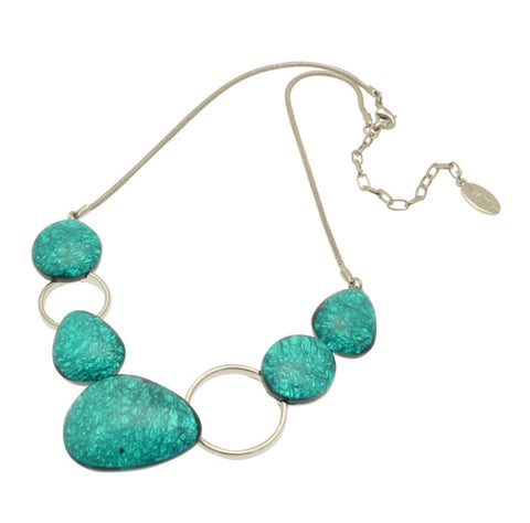 Miss Milly Green Pebble Necklace