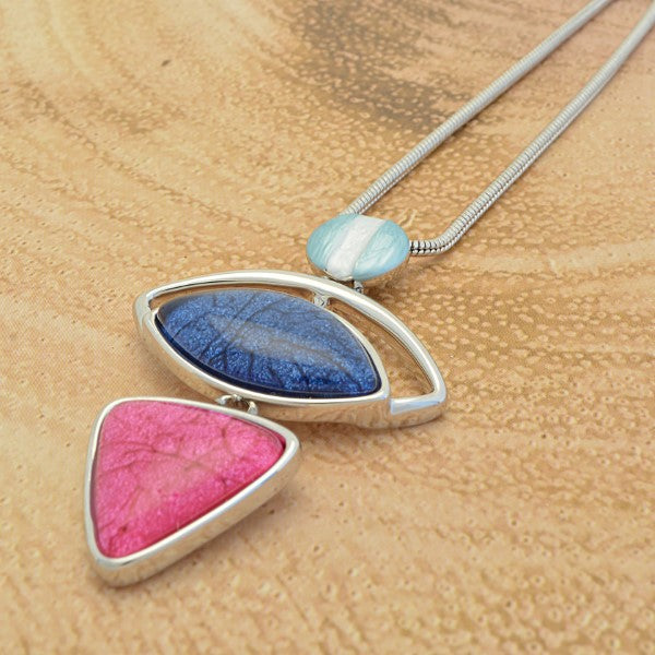 Miss Milly Pink and Blue Symbology Necklace from Pixi Daisy