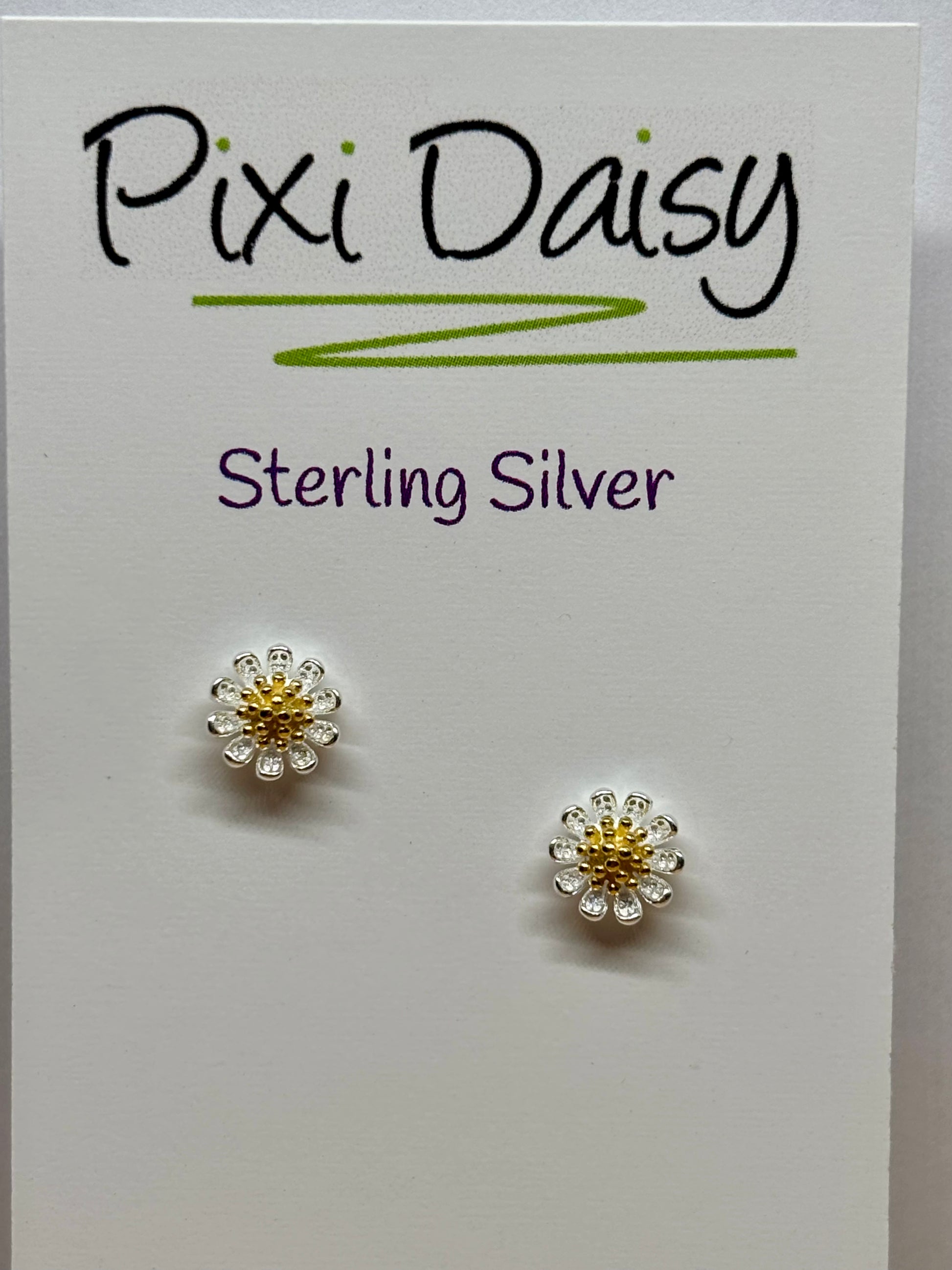 Colourful daisy flower ear studs from Pixi Daisy