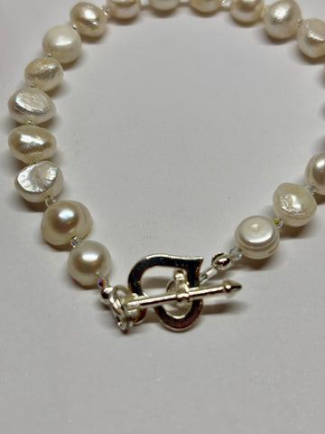 Handmade Freshwater Pearl (Baroque Shaped) Bracelet